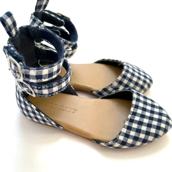 Old Navy Gingham Spring/ Summer Double Velcro Closure Shoes - Picture 1 of 9